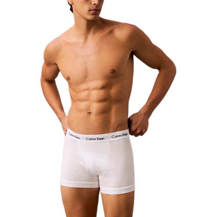 Calvin Klein Casual Logo Comfortable Mid-Rise Boxer Briefs European Version 3-Pack Men Underwear LV00NB4286-MP1