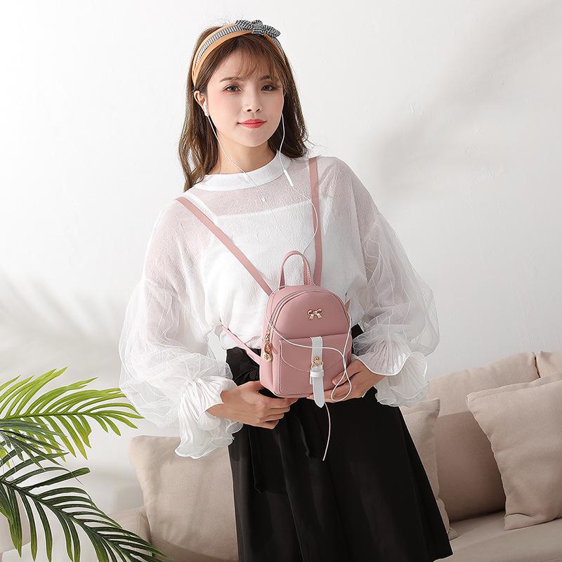 Korean Style Fashion Buckle Backpack - Trendy Double/Single Shoulder and Crossbody Women's Bag