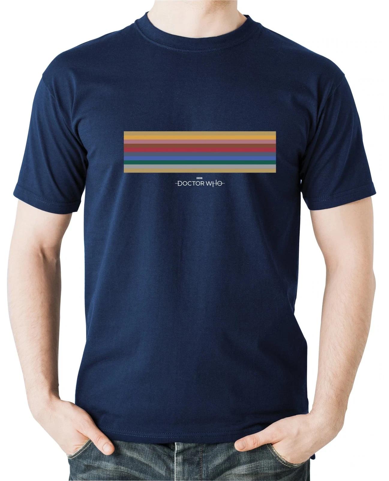 

Thirteenth Doctor Who, Jodie Whittaker Official Stripey Mens T-Shirt M