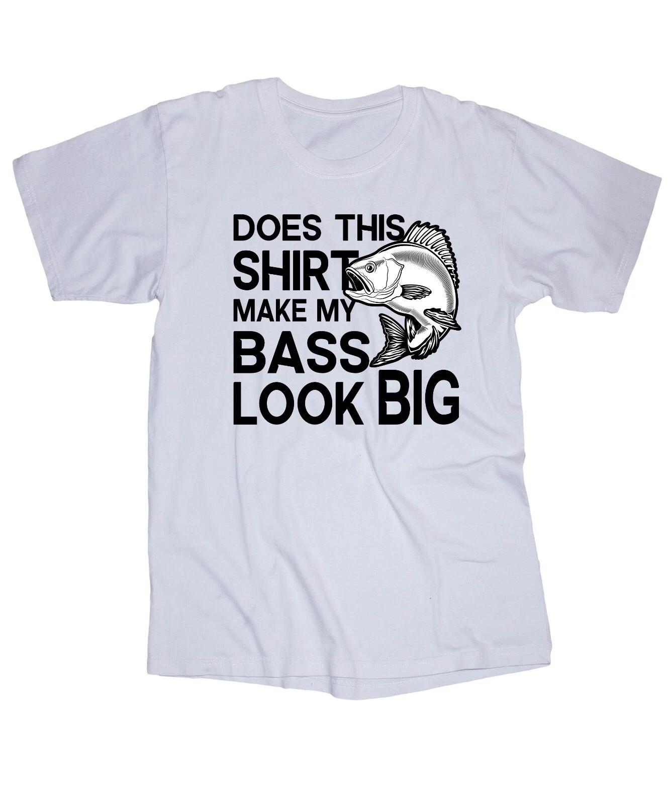 Big Fishing white T-shirt Bass, Trout, Crappie, Walleye, Lake, River Fishing XL