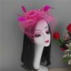 Vintage Style Fascinator Hat Exquisite Elegant Sweet Bow Headband Fancy Flower Feather Mesh Veil Hat Bridal Wedding