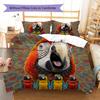 American Cardinal Parrot Pattern Bedding Quilt Set Quilt Cover Pillowcase Home Decoration Gift (1 * Duvet Cover + 2 * Pillowcase, Without Core)