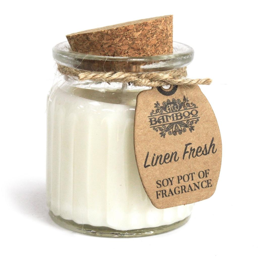 Scented Soy Jar Candles Linen Fresh 2-Pack