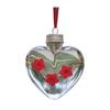 Heart-Shaped Hummingbird Feeder Outdoor Hanging Plastic Feeder Jar with Flower Feeding Ports