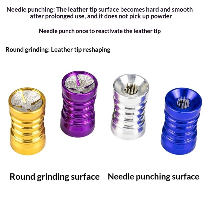 1Pcs Multi Functional Shaper Tapper 2In1 Billiard Cue Tip Tool Aluminum Alloy Blue Gold Red Black Perfect Cue Performance