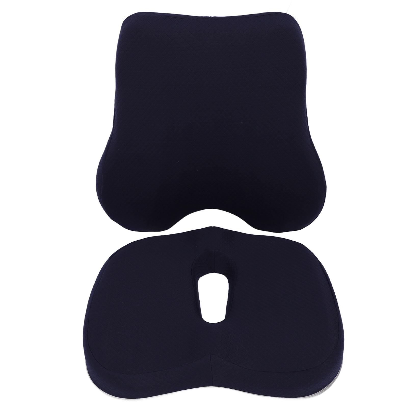 

Подушка для сиденья и поясничная поддержка, регулируемая подушка для стула из пеноматериала с эффектом памяти, подушка для спины, подушка для сиденья синий