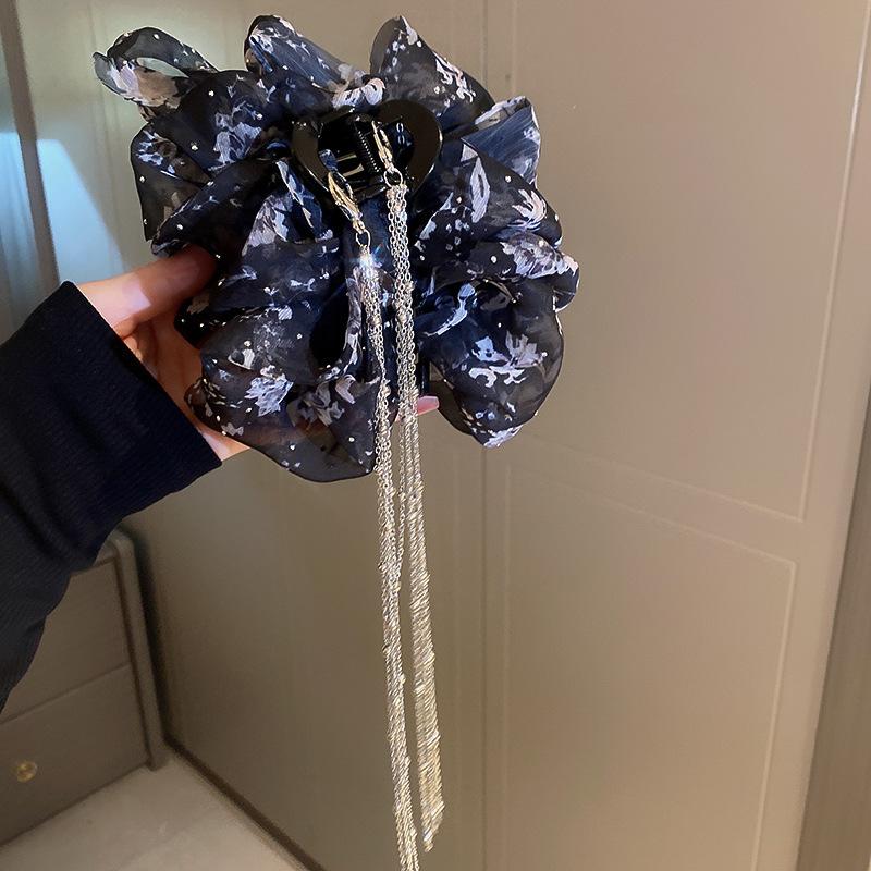 Winter explosion bow grab clip women's high sense exquisite versatile hairpin women's back head shark clip hair accessories