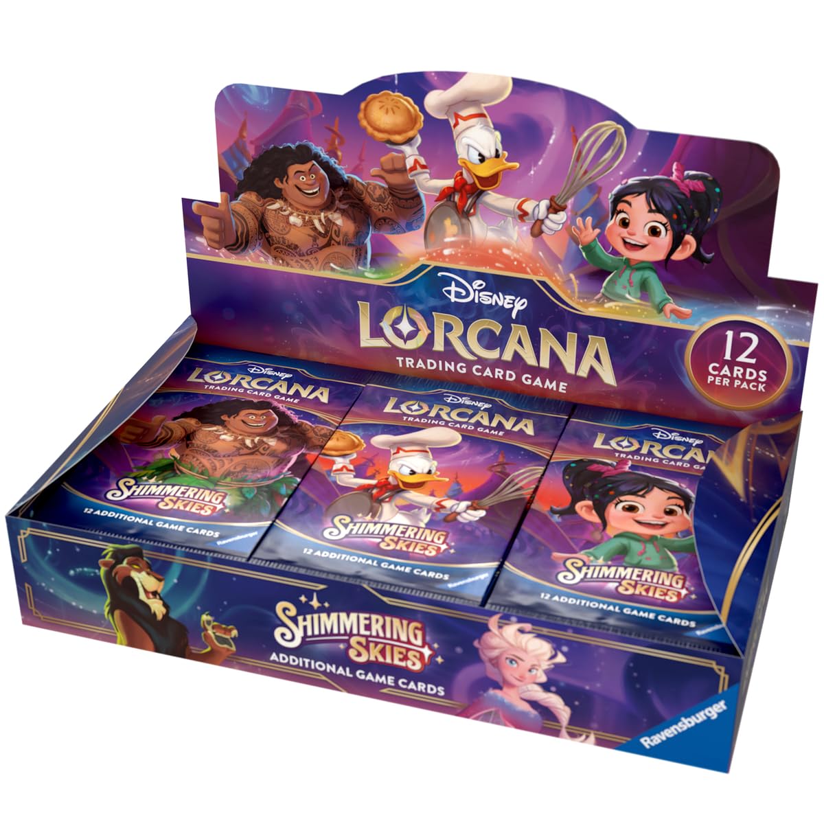 

Ravensburger Disney Lorcana Набор бустеров «Искрящееся небо» Дисплей 24 12 коллекционных карточек в наборе Идеально для коллекционеров и фанатов Disney Возраст Коллекционные карточные игры,