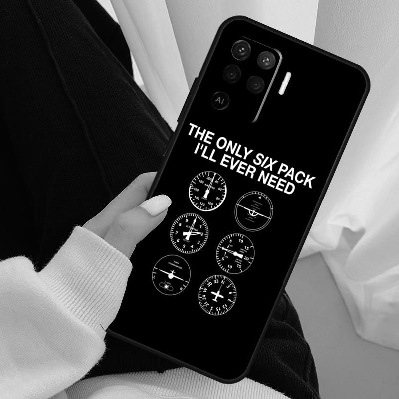 Aviation Aeroplane Pilot Cockpit Case For Oppo A54 A74 A94 A18 A57 A17 A77 A38 A58 A78 A98 A80 A60 A40 A96 A76 A16 A15 A5 Pro