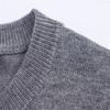 European & American Style Autumn Women's Color Block Patchwork Knit Cardigan Sweater with Round Neck and Single-Breasted Design
