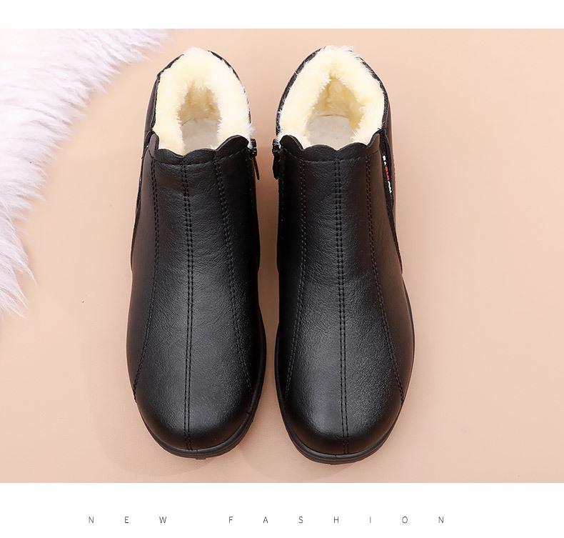 Women's Winter Non-Slip Soft Sole Boots - Warm Velvety Cotton for Middle-Aged and Elderly
