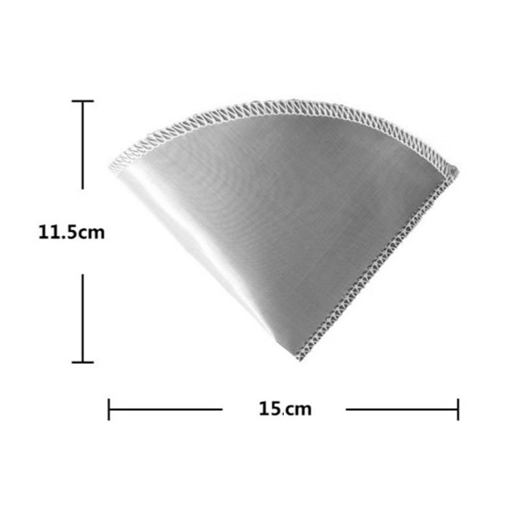 Безбумажный Кофейный Фильтр из Нержавеющей Стали Многоразовый Фильтр для Кофе Pour Over Конический Трапециевидный Легко Чистить Прочный Моющийся Кухонный