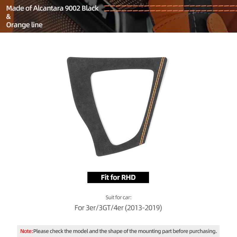 For BMW 3 4 Series F32 F30 F34 F33 F36 Made of Alcantara Gear Shifter Panel Trim Performance Stickers Car Interior Accessories