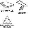 Velcro sandpaper K180, triangular with 12 holes, 5 pcs for sander 59G264