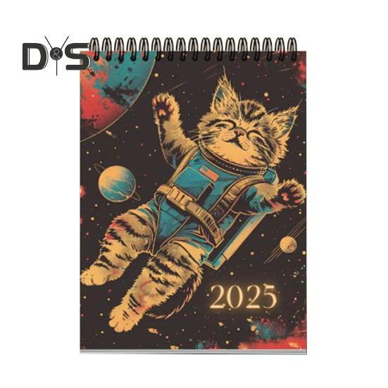

Календарь космических кошек на 2025 год. Планировщик на 12 месяцев. Иллюстрации космических кошек. Настенный календарь для любителей кошек. A