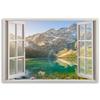Canvas Print, Window Lake In the Mountains Nature