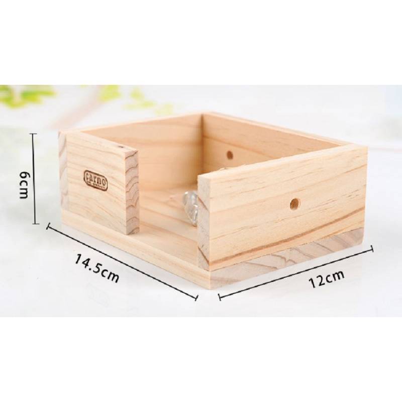 Hamster Wooden House Luxury Villa For Small Pets With Natural Wood Finish