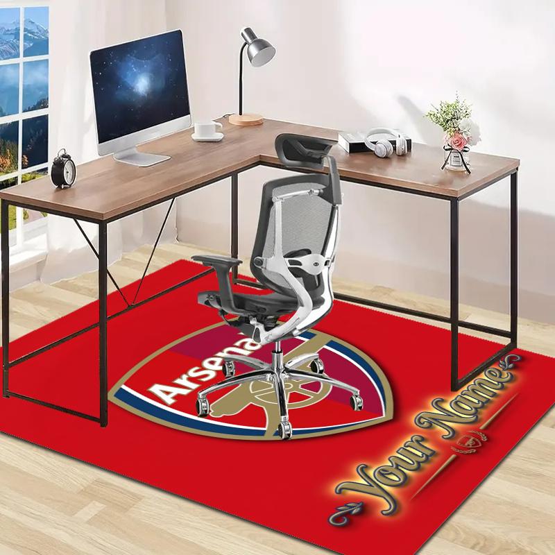 A-Arsenal Design Area Rug Personalized Name- Non-Slip, Soft & Cozy Floor Mat for Living Room, Office - Indoor/Outdoor Carpet