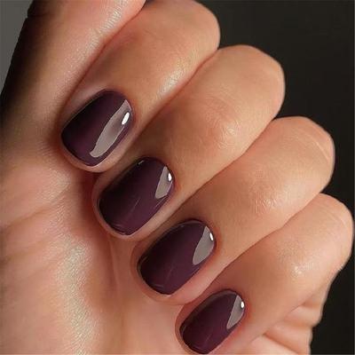 Square Nail Tips Purple Fake Nail Glues On Nail Stick On Nail Press On Nail Artificial False Nail for Womens and Girls