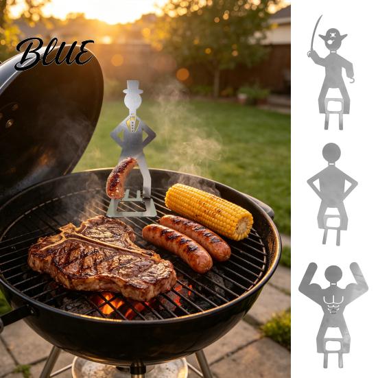 Spülmaschinenfester Grillwursthalter Heißer Halter Hundeutensilien Lustiger Edelstahlhalter Outdoor-Grillen Tragbarer Röstständer für