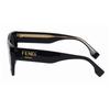 Fendi Metal Decor Elegant Acetate Irregular Shape Sunglasses Women Sunglasses Black FE4010001A