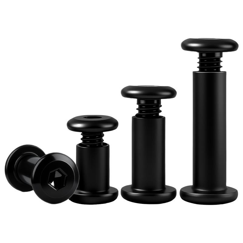 Black Zinc Plated 304 Stainless Steel Countersunk Hexagon Socket Cap Lock Nuts for Furniture, M2-M8