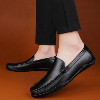 Neuer Trend Freizeitschuhe Echtes Leder Slipper Herren Loafer Klassische Herrenschuhe für Hochzeit Büroschuhe Männlich Bequemer Laufschuh