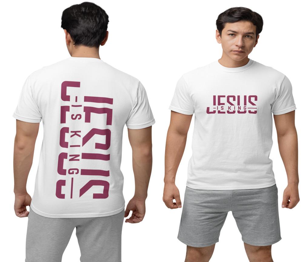 

Jesus is King Glaube Gott König Religion Bibel Kirche Baumwolle Herren T Shirt S