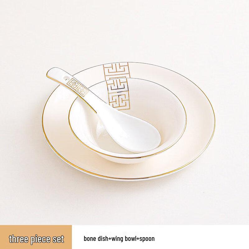 Sweet Elegant New Chinese Ceramic Plate and Bowl Set