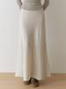Liel Ooze Knit Flare Skirt (Cream)