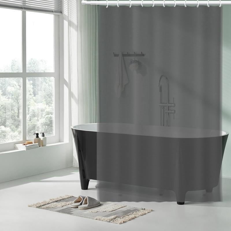 PEVA Shower Curtain Waterproof Plastic Clear Bath Curtains Transparent/Colorful Bathroom Curtains Mildew Home Luxury with Hooks