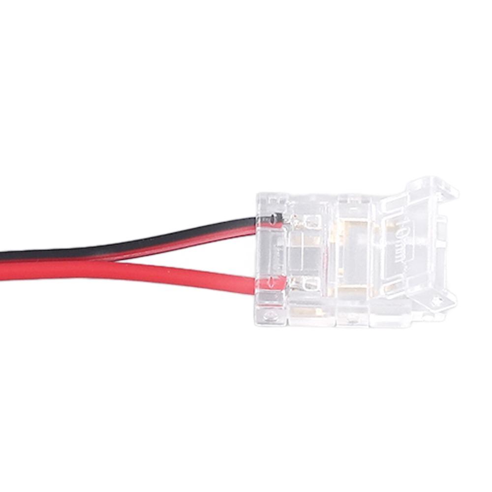 10pcs 8mm/10mm LED Strip Connector Double Headed Extension Connector  For Party