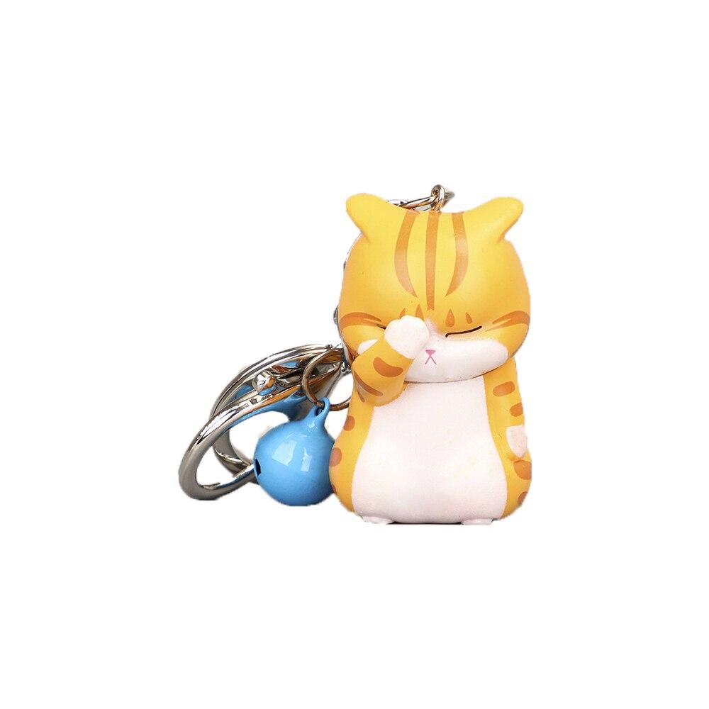 Cute Cat Chubby Keyring Bag Ornament Cartoon Car Bag Pendant Keychain Women Jewelry Accessories