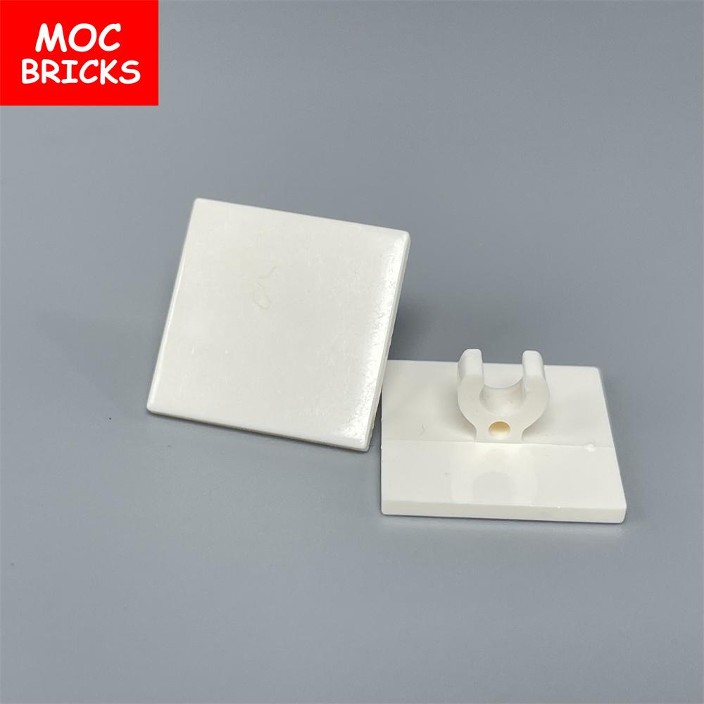 10pcs/lot MOC Bricks Road Sign Clip-on 2 x 2 Square Fit With 30258 15210 Building Blocks Parts Educational Dolls Children's Toys