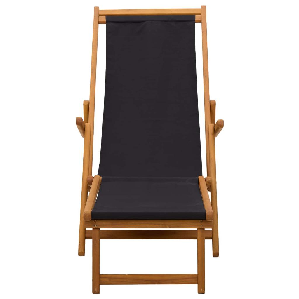 Foldable Sun Lounger 3 Positions Solid Eucalyptus Wood