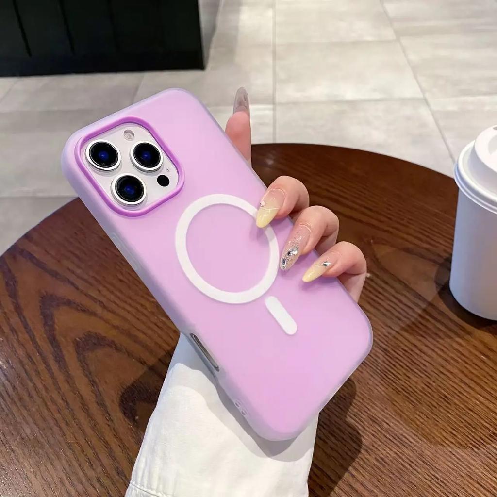 Candy Color 2 IN 1 Magnetic Phone Case For iPhone 17 Cases iPhone 16 15 14 13 12 11 Pro Max Plus Wireless Charge Magsafe Cover