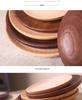 Round Black Walnut Wooden Tray for Breakfast, Pastry, Fruit, and Snacks
