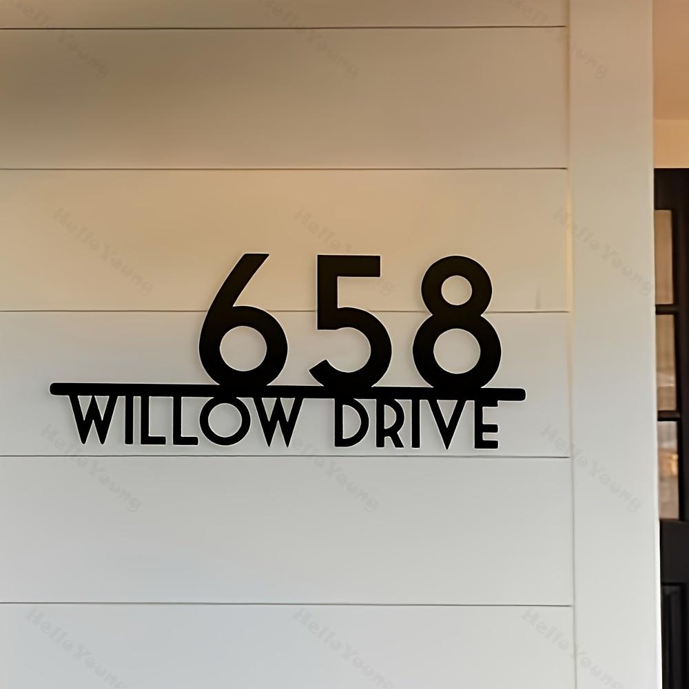 Exquisitely Crafted Custom Vintage Metal Address Plaque Reusable Spiral Shape Outdoor Wall Mount