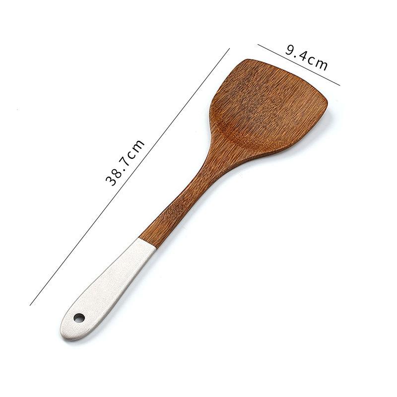 5PCS Natural Wooden Kitchen Utensils Set  Spatula Spoon Cooking Utensils Dinner Food Wok Shovel Kitchen Accessories
