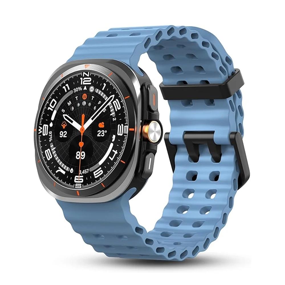 Original Strap for Samsung Galaxy Watch Ultra 47mm Accessories Marine Silicone Sport Bracelet Correa Galaxy Watch 7 Ultra Band