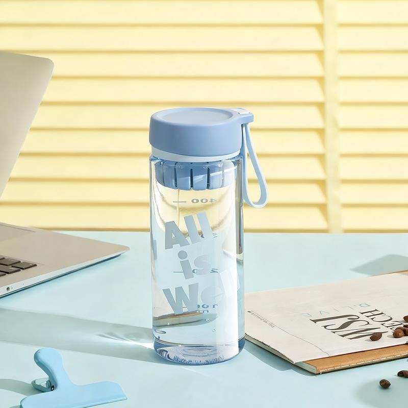 Female summer water cup student cute kettle portable with handle tea leak plastic cup
