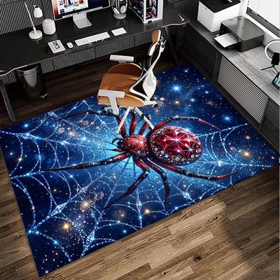 Magical Cosmic Spider Web Office Rug Chair Mat, Entryway Carpet, Suitable for Front Door, Bedroom, Living Room, Desk, Holiday Gift