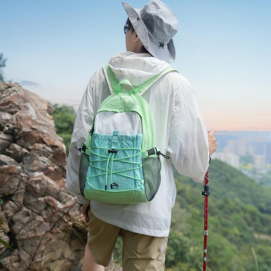 Oxford Criss-cross Outdoor Hiking Backpack Women Men Lightweight Travel Daypack Drawstring Sports Camping Climbing Rucksack