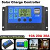 Solar Laderegler 12V24V 30A/20A/10A Auto LCD Dual USB 5V Ausgang Photovoltaik Solarpanel Entlader Regler PV Last