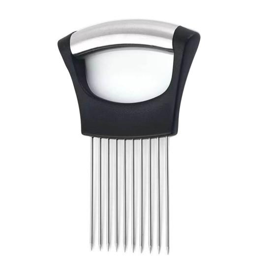 Yousheng Stainless Steel Onion Cut Holder for Slicing Vegetable Slicer Cutter for Potato Tomato Lemon Kitchen Chopper Assistant Tool Meat Tenderizer