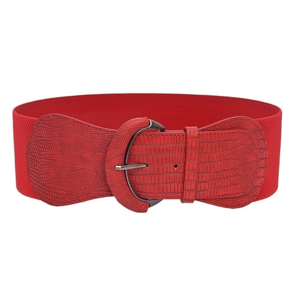 Trendy Design PU Wide Belts Bright Color Pin Buckle Belt Fashion Belt  Women's Wear