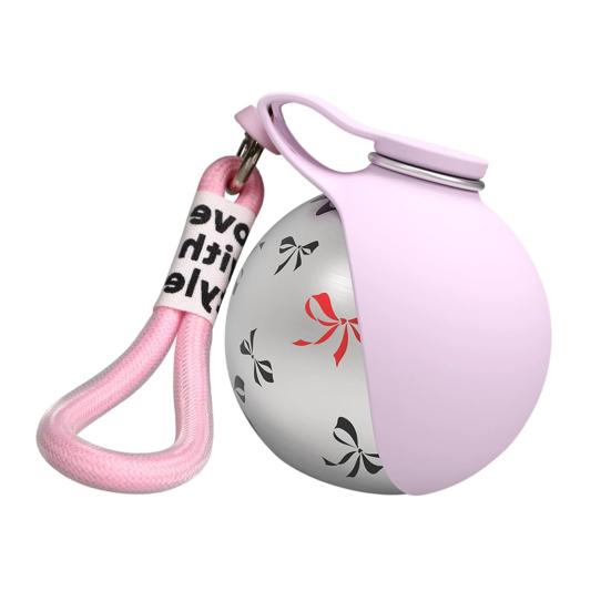 Bottiglia d'acqua pieghevole per cani, distributore d'acqua portatile per animali domestici con ciotola in silicone, bottiglia in acciaio inossidabile, ciotola d'acqua da viaggio per passeggiate all'aperto