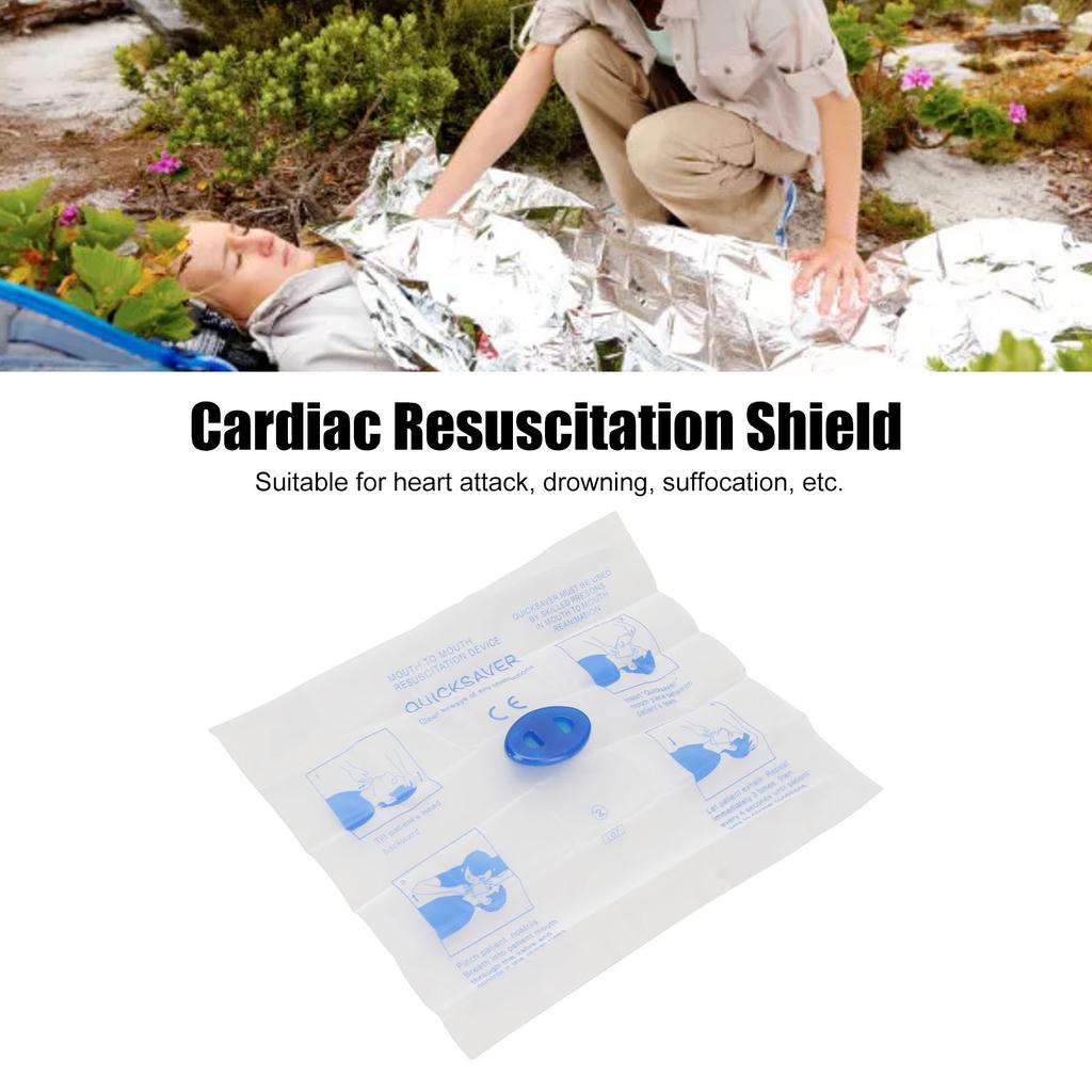 10pcs Disposable Cardiopulmonary Resuscitation Face Shield with One Way Valve Breathing Barrier