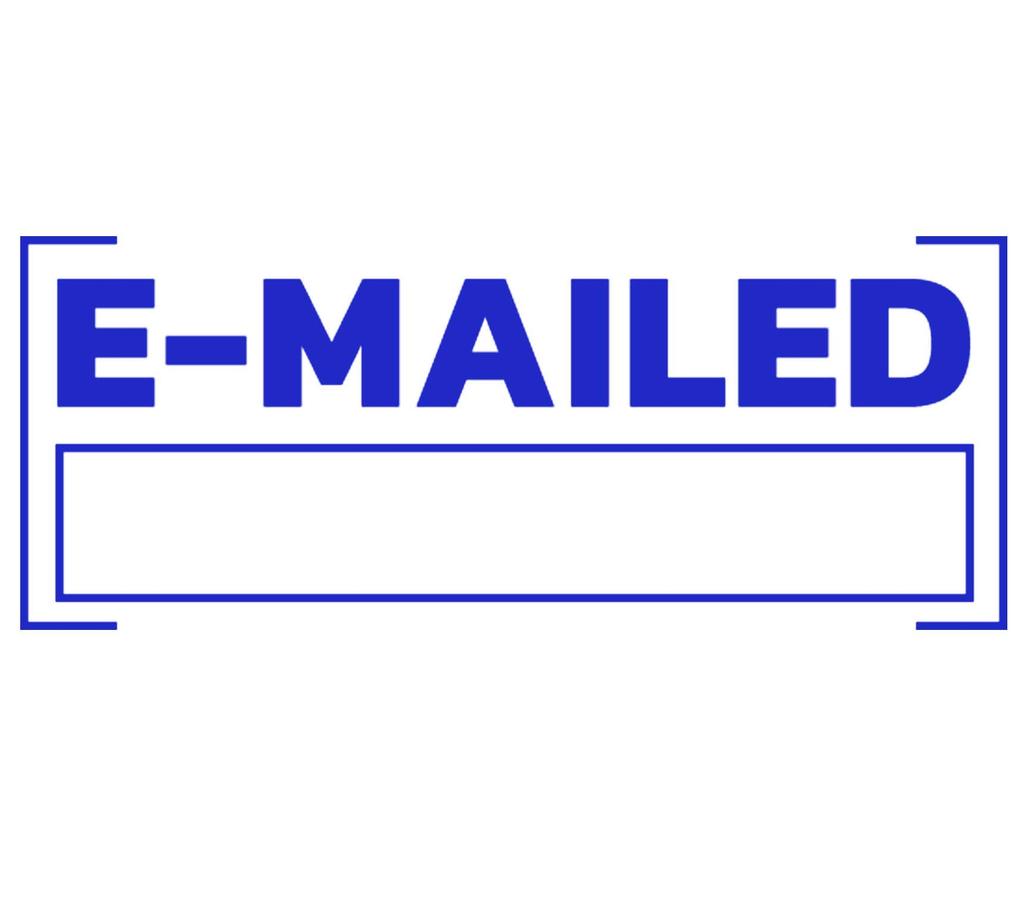 Printtoo E-Mailed Self Inking Rubber Stamp Pre-Inked Office Stamp- Home Office Business Stationery, 47 x 20 mm