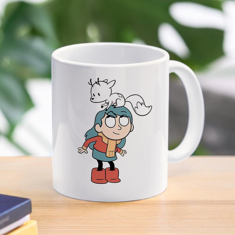 Hilda And Twig Hrnky na kávu Kreslený keramický hrníček na čaj Hrnek na mléko na míru Venkovní práce Camping Hrnky Narozeniny Vánoční dárek